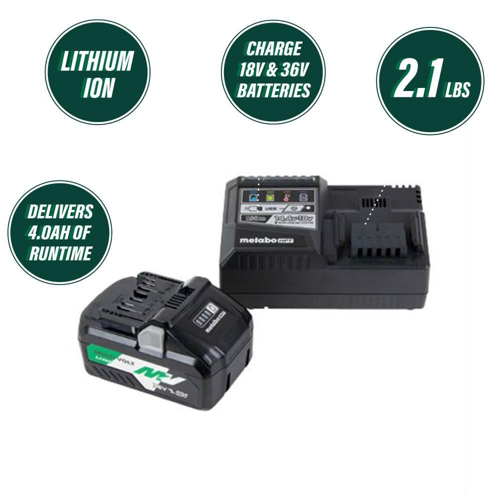 Metabo HPT Multivolt 36V 18V Battery Charger Starter Kit, large image number 3