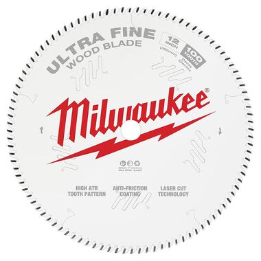 Milwaukee 12 in. 100T Ultra Fine Finish Circular Saw Blade, large image number 0