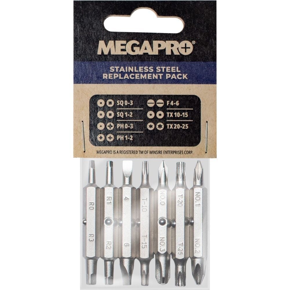 Megapro Replacement Bit Set for 15-in-1 Multi-Bit Screwdriver - 6REPLACEMENT-SS