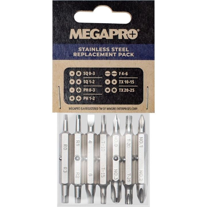 Megapro Replacement Bit Set for 15-in-1 Multi-Bit Screwdriver