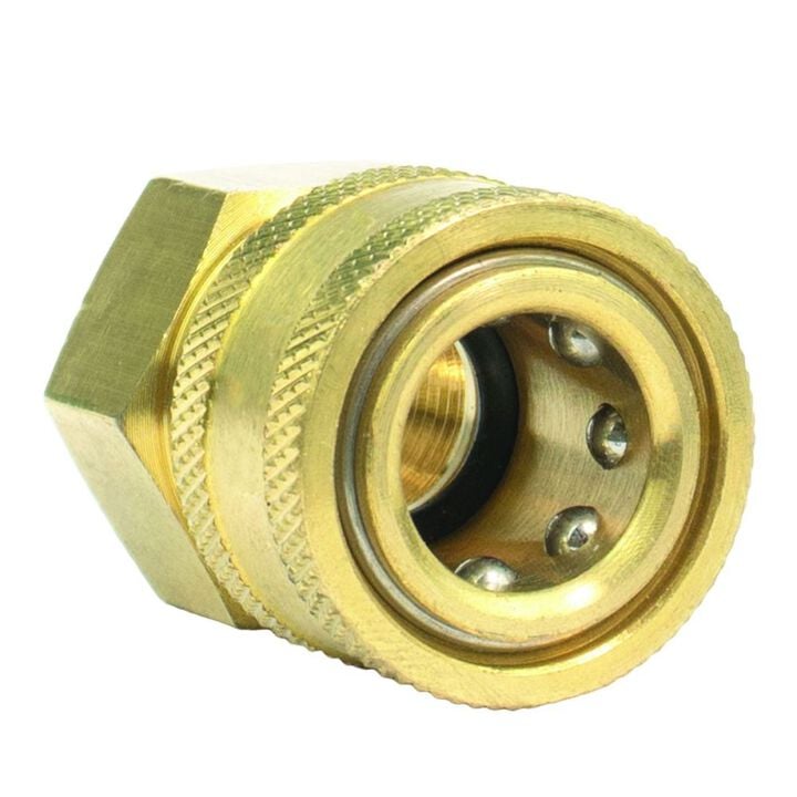 BluBird 1/4 Inch QD Socket x 1/4 Inch FPT Brass Pressure Washer Adapter, large image number 2
