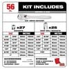 Milwaukee 3/8 in. Drive 56 pc. Ratchet & Socket Set - SAE & Metric, small image number 2