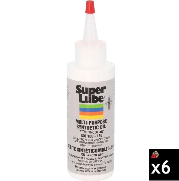 Super Lube 4 Oz Bottle Multi-Use Synthetic Oil with Syncolon- CASE of 6