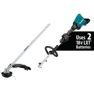 Makita 18V X2 (36V) LXT Lithium-Ion Brushless Cordless Couple Shaft Power Head Kit with String Trimmer Attachment (5.0Ah), large image number 1