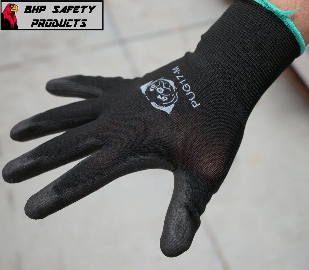 Global Glove Polyurethane Nylon Lightweight Work Gloves, Black, Medium, large image number 10