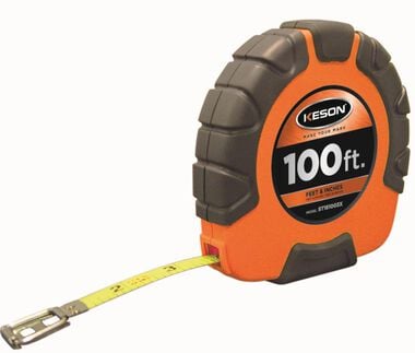 Keson 100 ft. Steel Closed Reel Tape Speed Rewind Feet and Inches