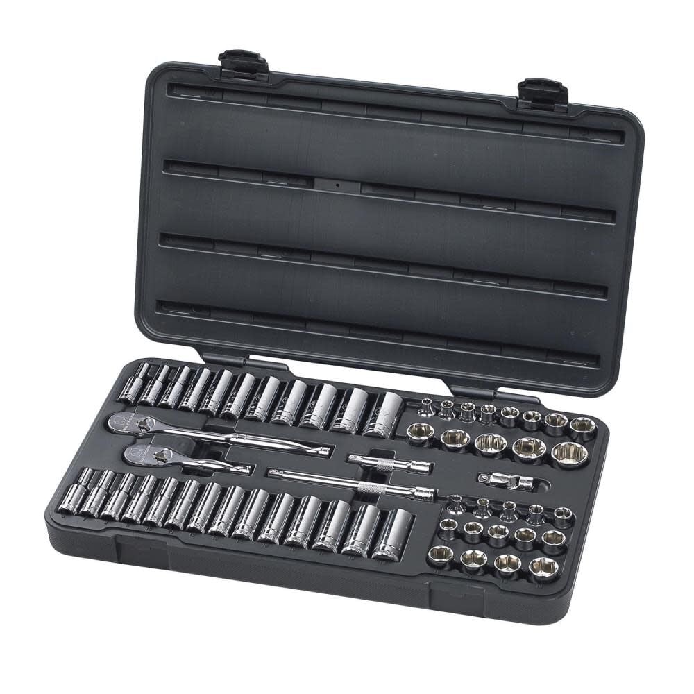 GEARWRENCH Mechanics Tool Set 57 pc. 3/8 In. Drive 6 Point SAE/Metric Standard/Deep – 80550