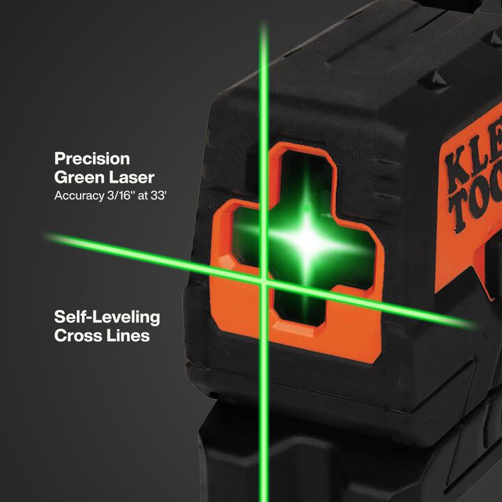 Klein Tools Green Compact Cross-Line Self-Leveling Laser Level, 50-Foot, large image number 2