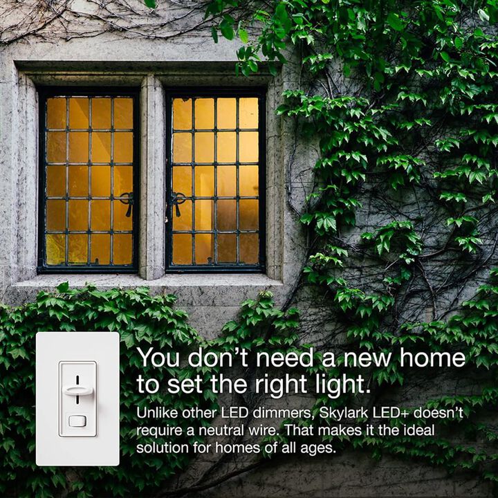 Lutron Skylark LED+ 120V 150W 3-Way Dimmer W/Rocker Switch, large image number 5