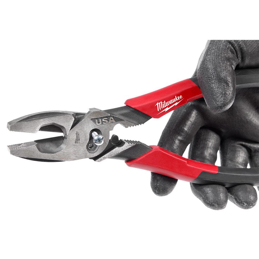 Milwaukee 9inch Linemans Comfort Grip Pliers with Crimper and Bolt