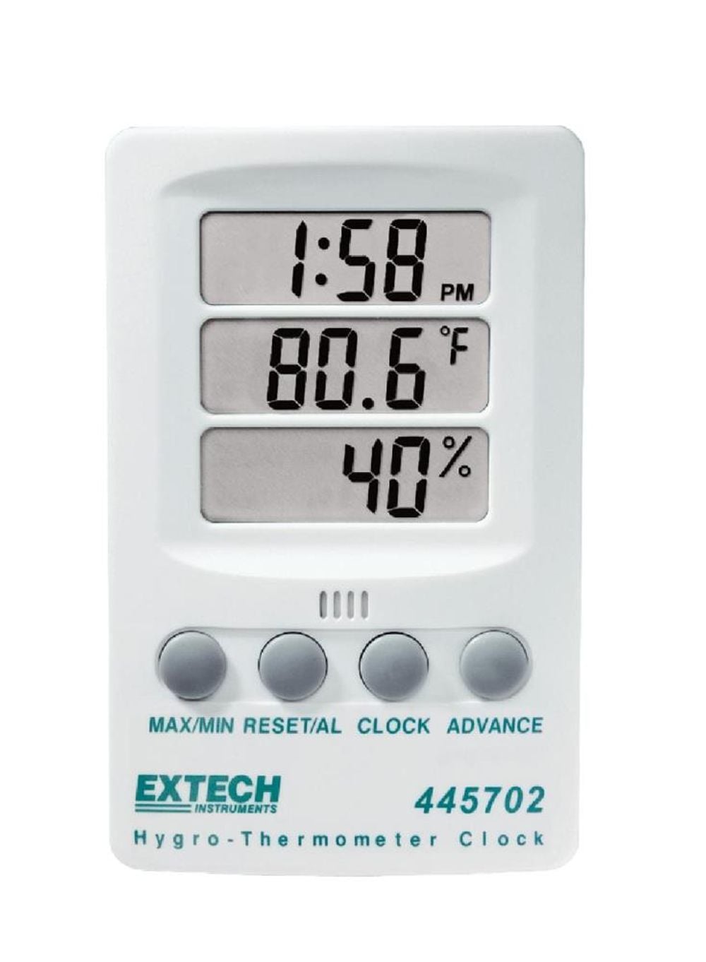 Extech Hygro-thermometer Clock, large image number 1