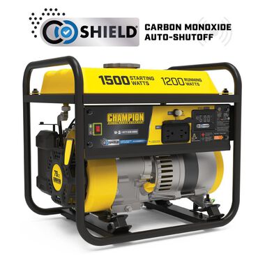 Champion Power Equipment 1200-Watt Portable Generator with CO Shield