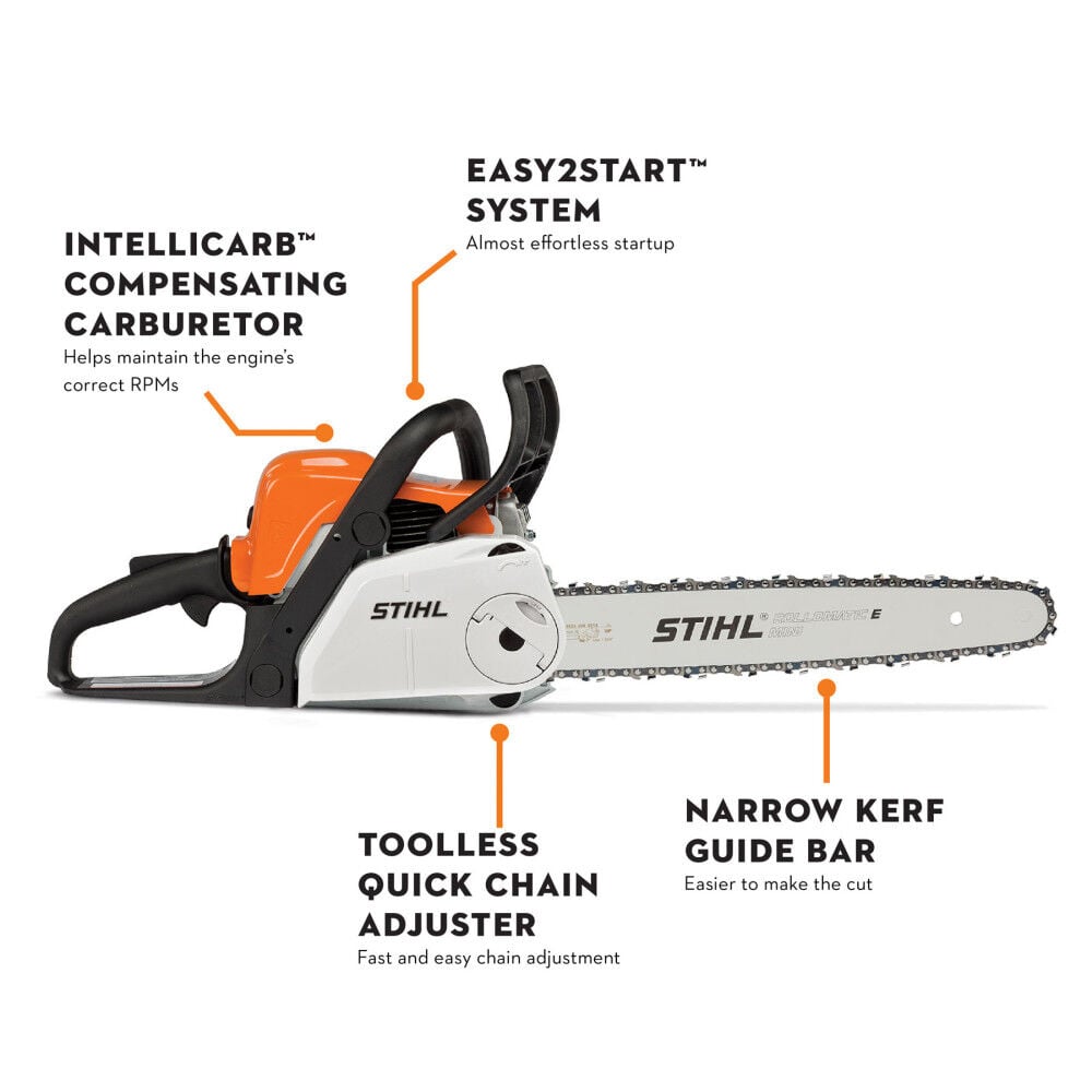Stihl MS 180 C-BE Gas Powered 16 Inch Chainsaw - 61 PPM, large image number 2