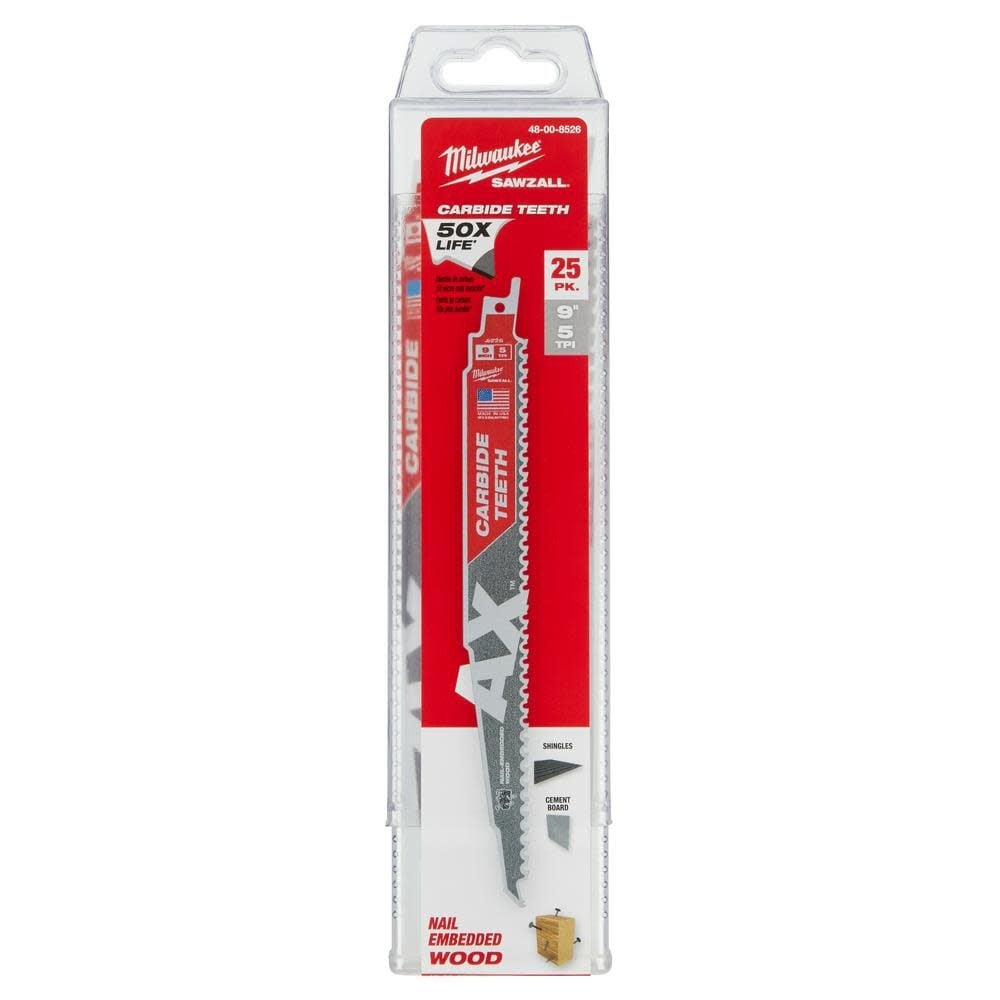 Milwaukee 9inch5 Tpi The Axtm With Carbide Teeth Sawzallr Blade 25pk 48 00 8526 Simolary simolary.com 15
