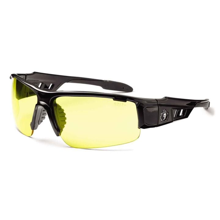 Ergodyne Skullerz Dagr Safety Glasses Yellow Lens with Black Frame
