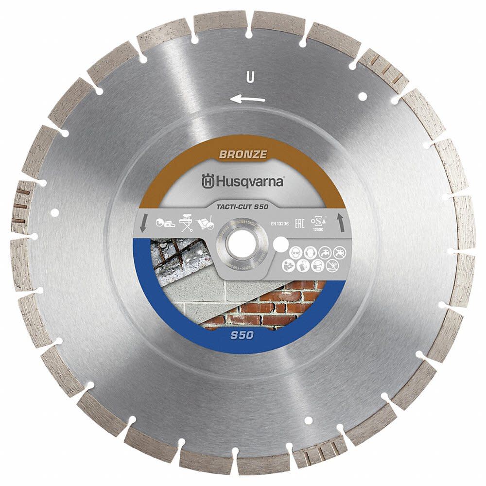 Husqvarna Construction Tacti-Cut S50 16 Inch Segmented Diamond Saw Blade for Concrete - 582705201