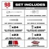Milwaukee 3/8 Inch 6-Point and 12-Point Metric and SAE Ratchet and Socket Set with PACKOUT Low-Profile Organizer, 98 Pieces, small image number 2