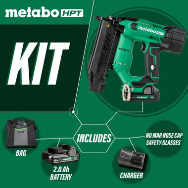 Metabo HPT 18V Brad Nailer Compact 18 Gauge Cordless Kit 2Ah, large image number 3