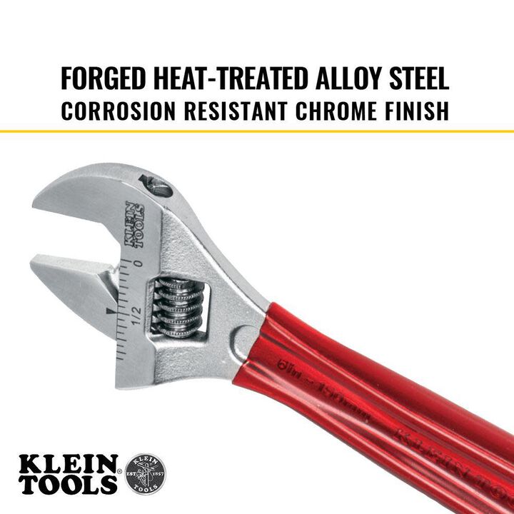Klein Tools 6 Inch Precision Adjustable Wrench, large image number 3