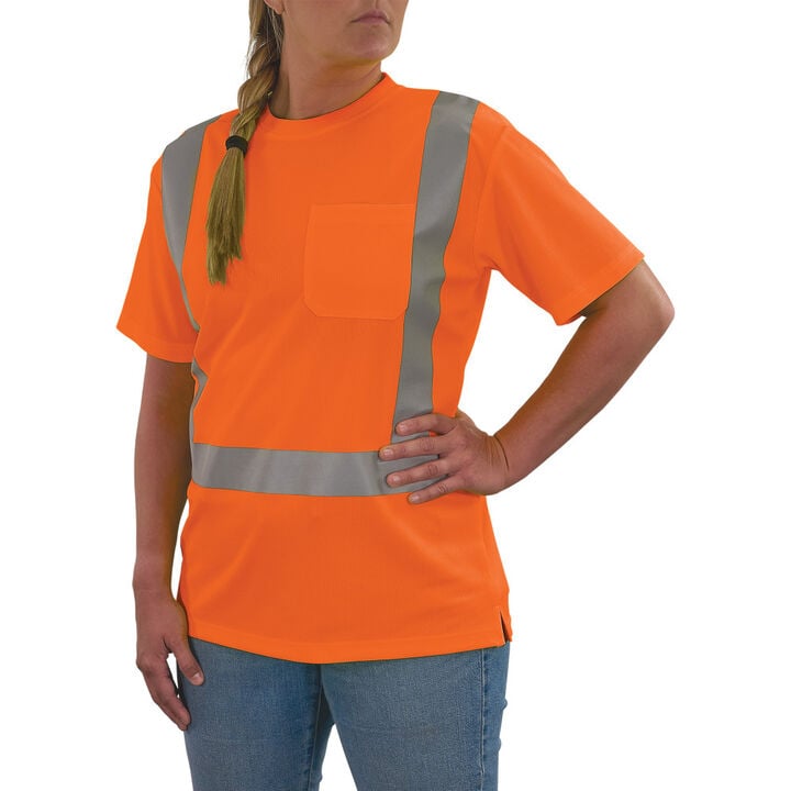 Ergodyne GloWear 8274 Womens Essential Class 2 Short Sleeve T-Shirt Hi-Vis Orange XL