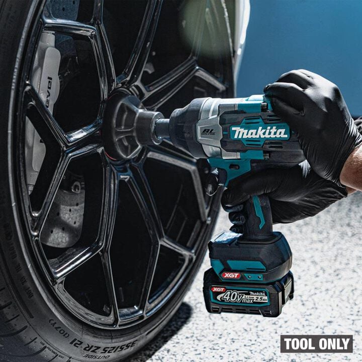 Makita 40V Max XGT Brushless Cordless 4 Speed High Torque 1/2 Inch Square Drive Impact Wrench (Tool Only) & 14pc Deep Impact Socket Set Bundle, large image number 4