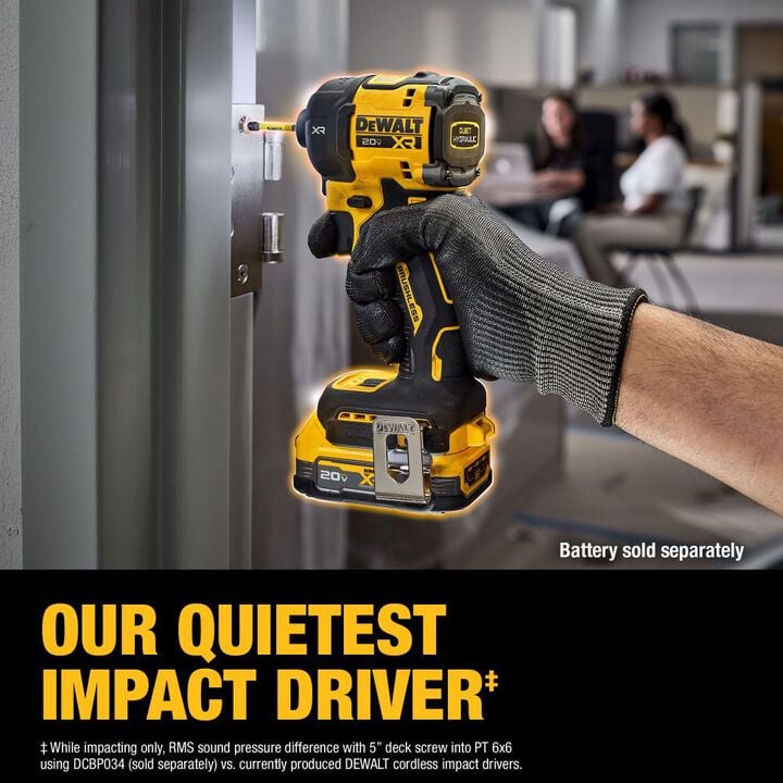 DEWALT 20V MAX XR 1/4 Inch Quiet Hydraulic Impact Driver (Bare Tool), large image number 2