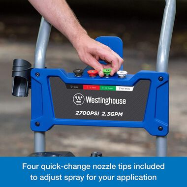 Westinghouse Outdoor Power 2700 PSI 2.3 GPM Gas Powered Cam Pump Pressure Washer with Quick Connect Tips, large image number 4