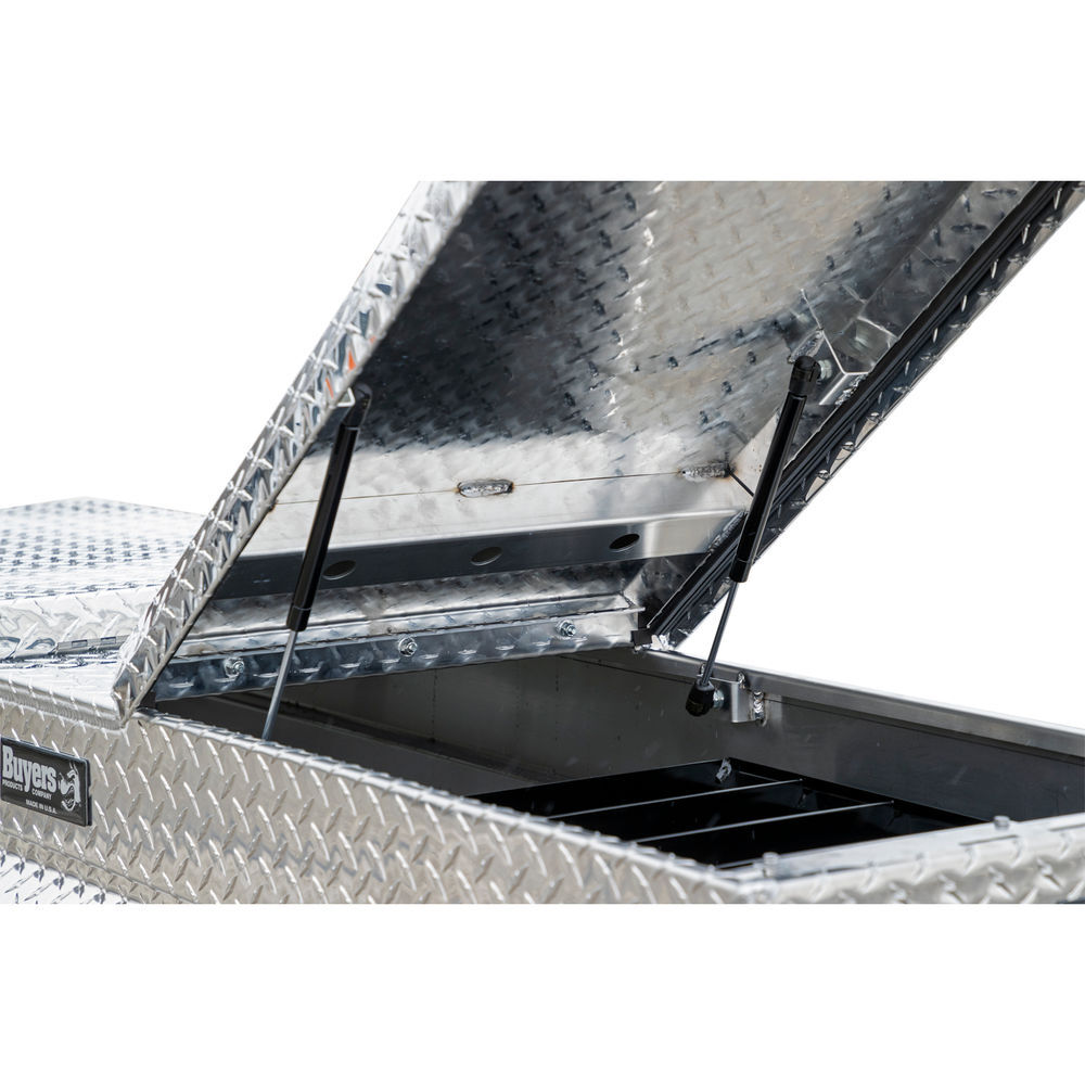 Buyers Products Company 23x20x71 Inch Diamond Tread Aluminum Gull Wing Truck Box, large image number 4