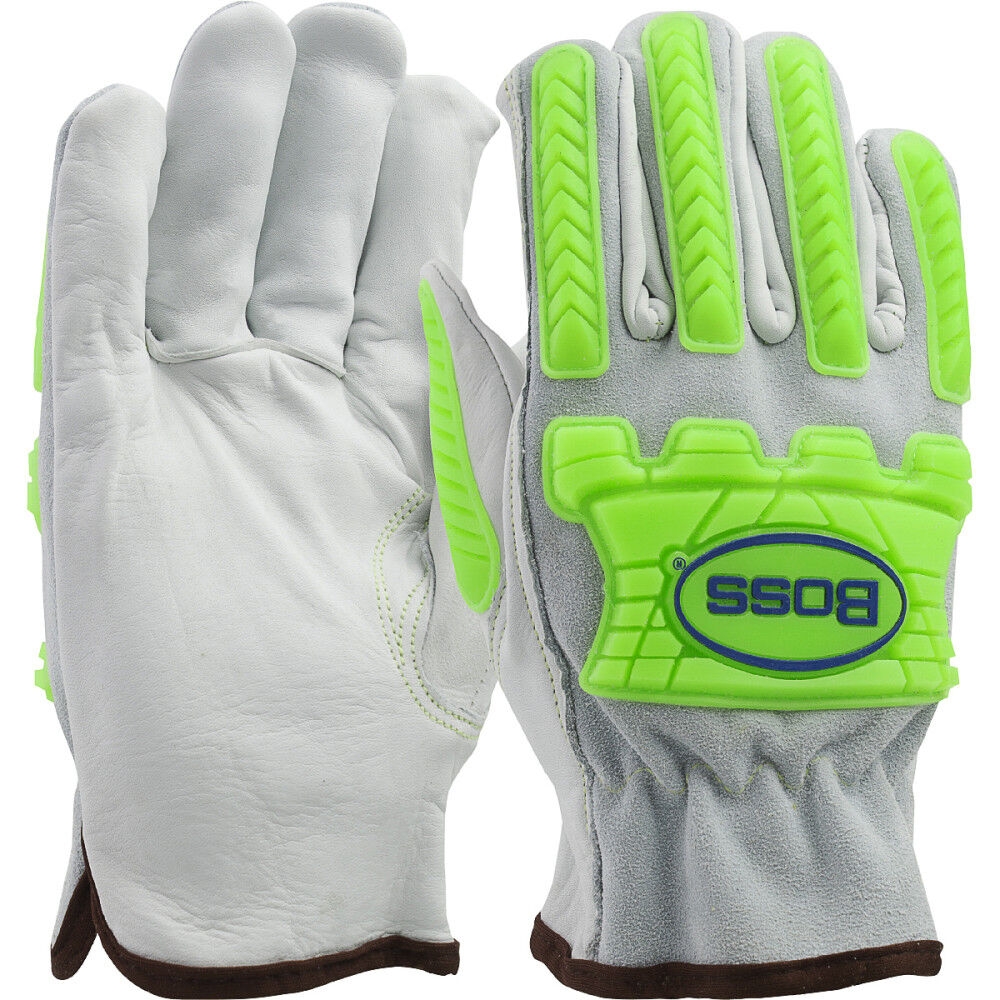 Protective Industrial Products Boss Cowhide Driver Gloves with TPR Knuckle Medium, large image number 1