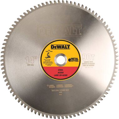 DEWALT 14 in 90 Teeth Cutting Blade Light Gauge Ferrous Metal Cutting 1 Inch Arbor