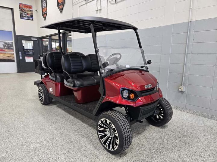 E-Z-GO Express S6 6-Seat Gas Golf Cart Inferno Red, large image number 3