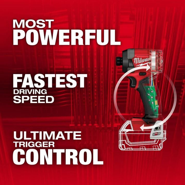 Milwaukee M18 FUEL 1/4 Inch Hex Impact Driver (Bare Tool) & Protective Boot Bundle, large image number 1
