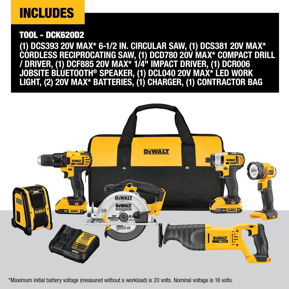 Dewalt 6 tool set deals