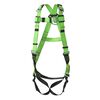 Peakworks Full Body Safety Harness 5-Point Adjustment with Fall Indicator Back and Shoulder D-Rings Pass Thru Leg Buckles Hi-Vis Green/Black Universal Fit, small image number 1