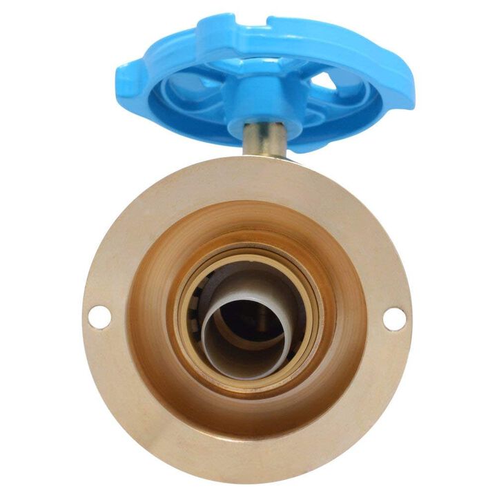 Sharkbite 3/4in MHT T x 3/4in S MHT 45 Deg Brass Hose Bibb, large image number 1