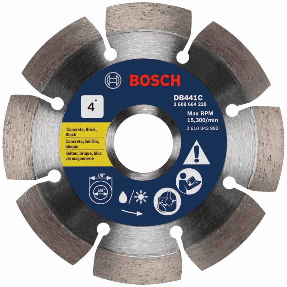 Bosch 4 Inch Premium Segmented Rim Diamond Blade for Universal Rough Cuts – DB441C