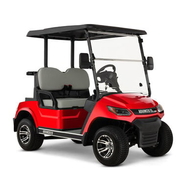 Advanced EV ADVENT 48V Electric 2 Passenger Golf Car with Bag Holder Metallic Red