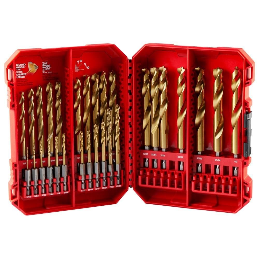 Milwaukee SHOCKWAVE Impact Duty RED HELIX Titanium Drill Bit Set 29pc, large image number 1