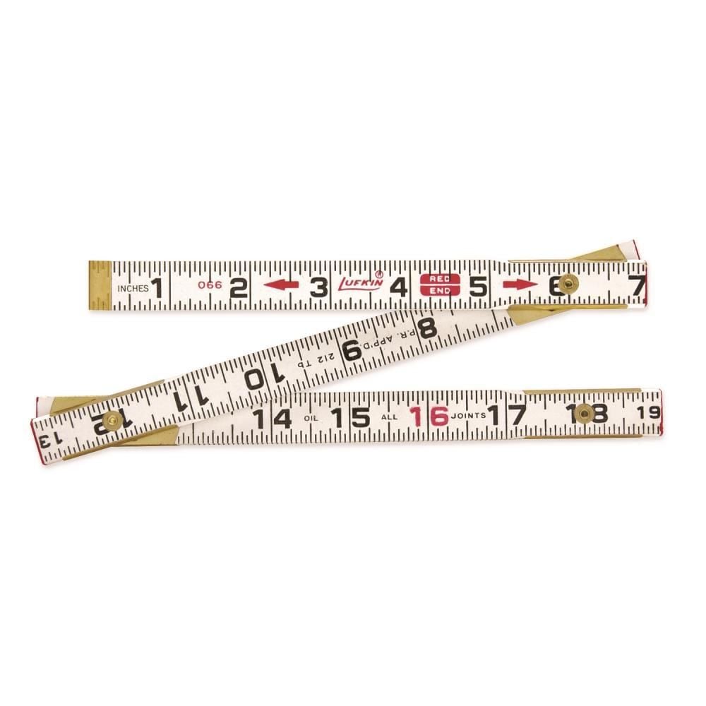 Crescent Lufkin Folding Wood Rule 6 Ft. Red End, large image number 1