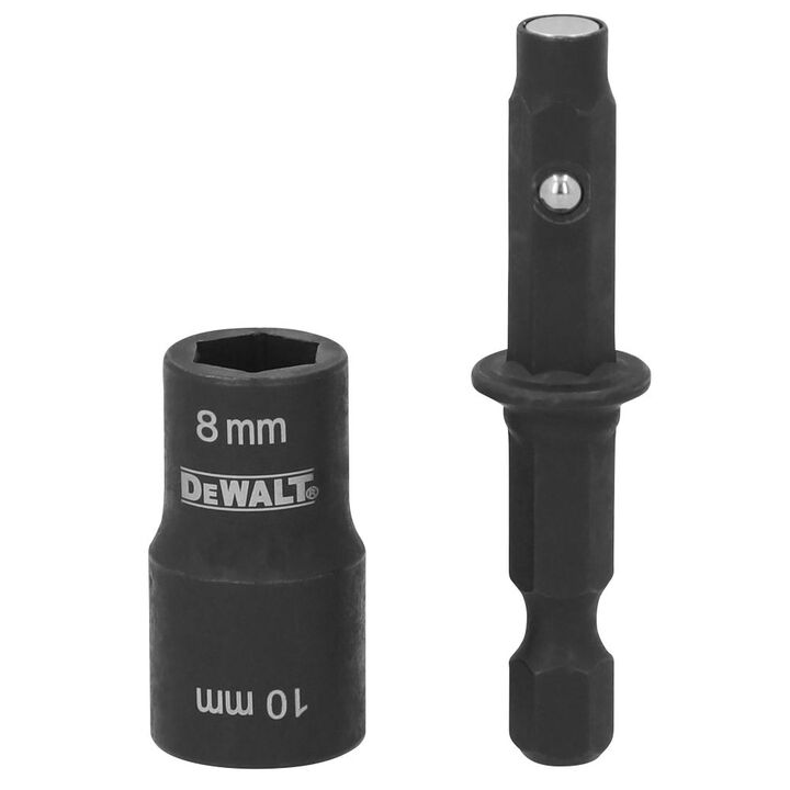 DEWALT 8mm & 10mm Socket with Short Extension, large image number 1