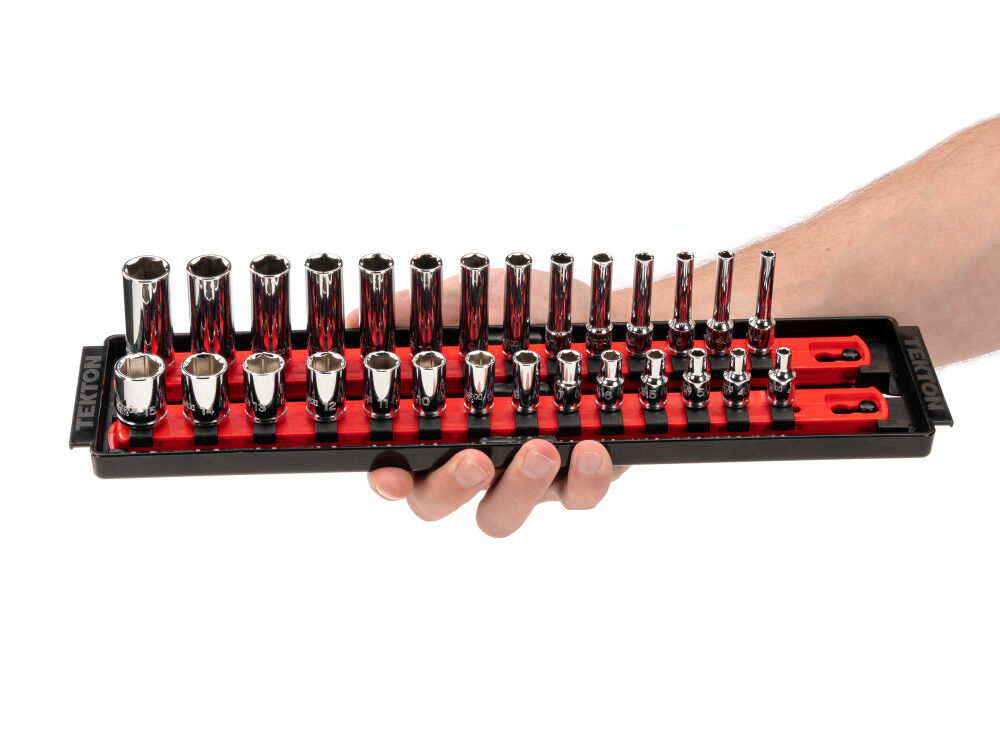 Tekton 1/4 Inch Drive 6 Point Socket Set, 50 Pieces (5/32-9/16 Inch, 4-15 mm), large image number 7