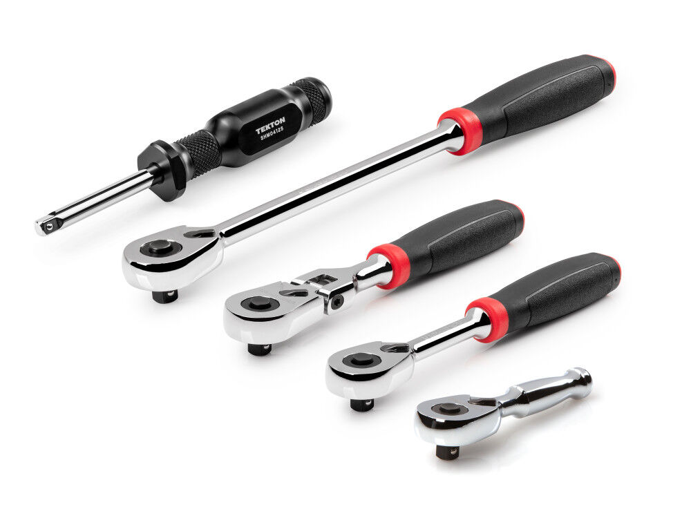 Tekton 1/4 Inch Drive QR Comfort Grip Ratchet, Spinner Handle Set, 5 Pieces, large image number 2