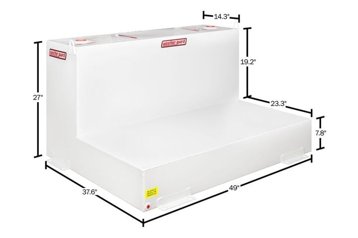 Weather Guard Transfer Tank L-Shape 110 Gallon White, large image number 1