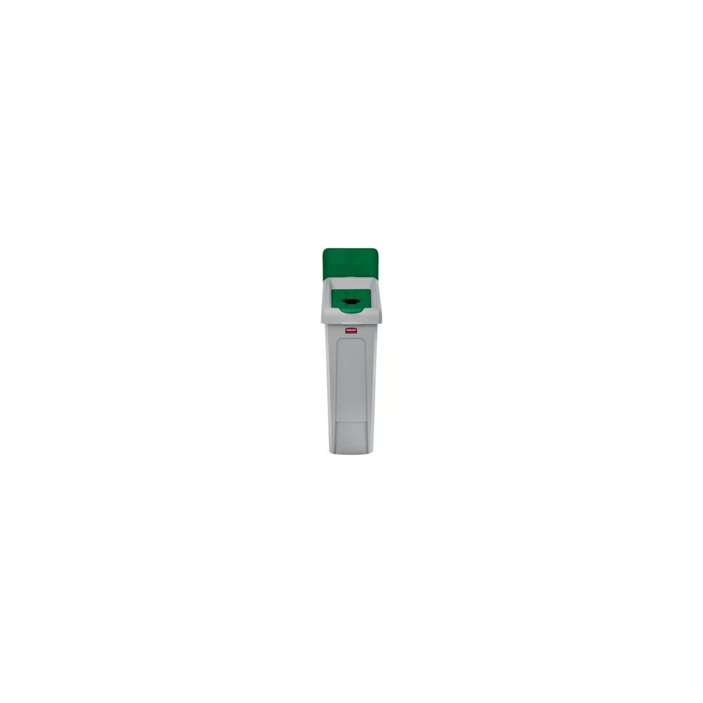 Rubbermaid Slim Jim Green Resin Recycling Station Bottle/Cans Lid Insert, large image number 4