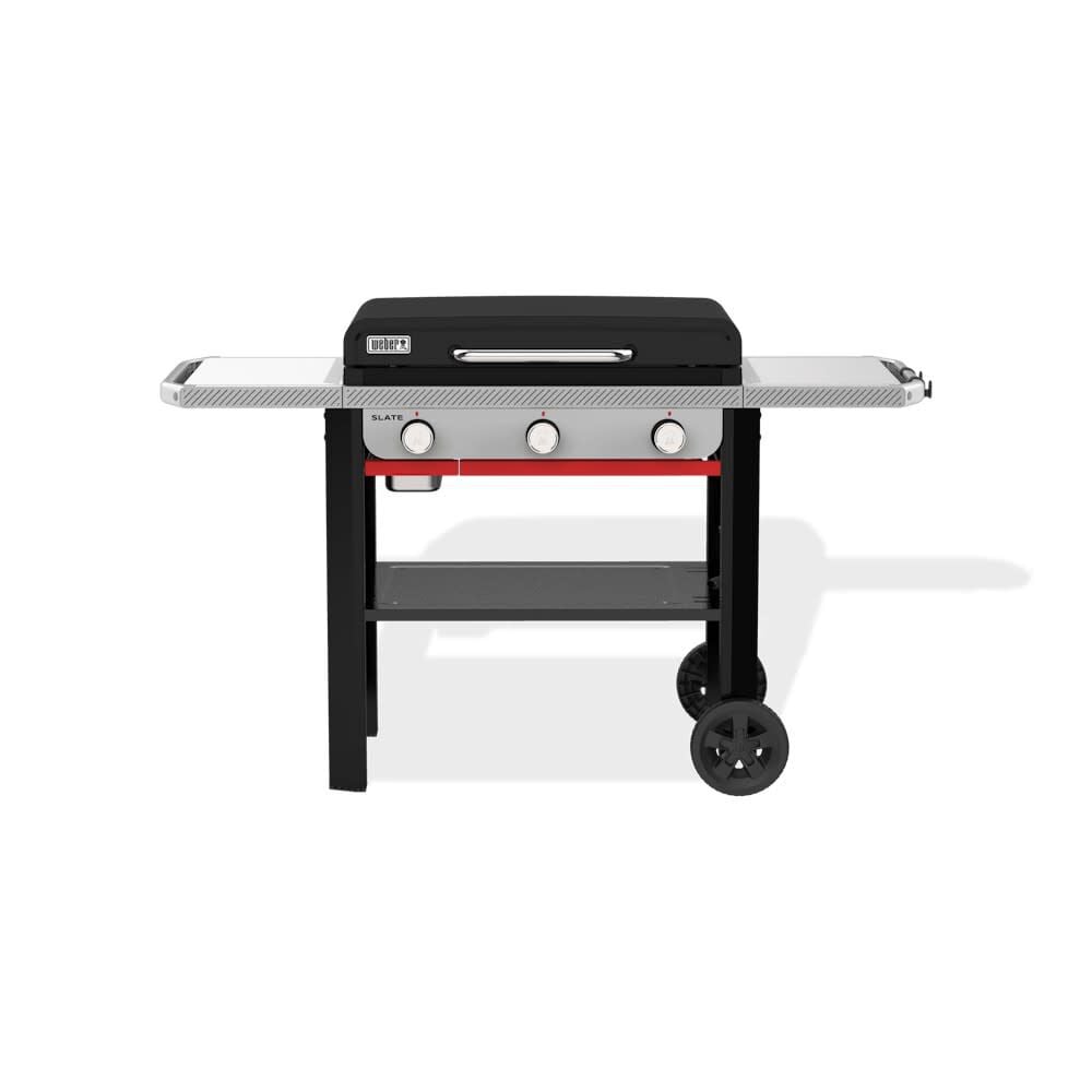 Weber Slate 28 Inch 3 Burners Liquid Propane Griddle, Black – 1501345