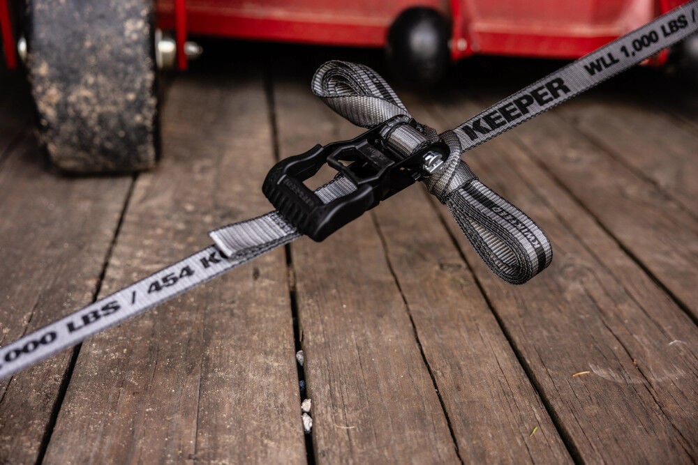 Keeper KwikFeed 1000 Lbs 16 Ft. x 1.25 Inch Ratchet Tie Down Strap, Black, large image number 14