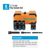 Spyder 1/4 & 3/8 Inch Drive SAE Flip Socket Set with 3 Inch Extension, 8 Pieces, small image number 4