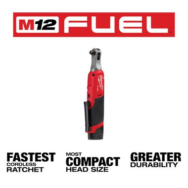 Milwaukee M12 FUEL 3/8inch High Speed Ratchet Kit, large image number 2
