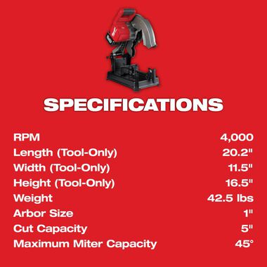 Milwaukee M18 FUEL Abrasive Chop Saw Kit 14inch, large image number 7