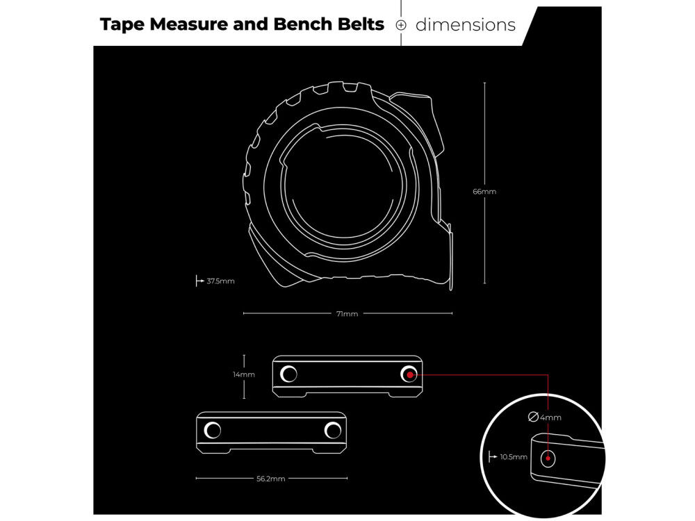 Stealthmounts Bench Belt with 5m Tape Measure, large image number 5